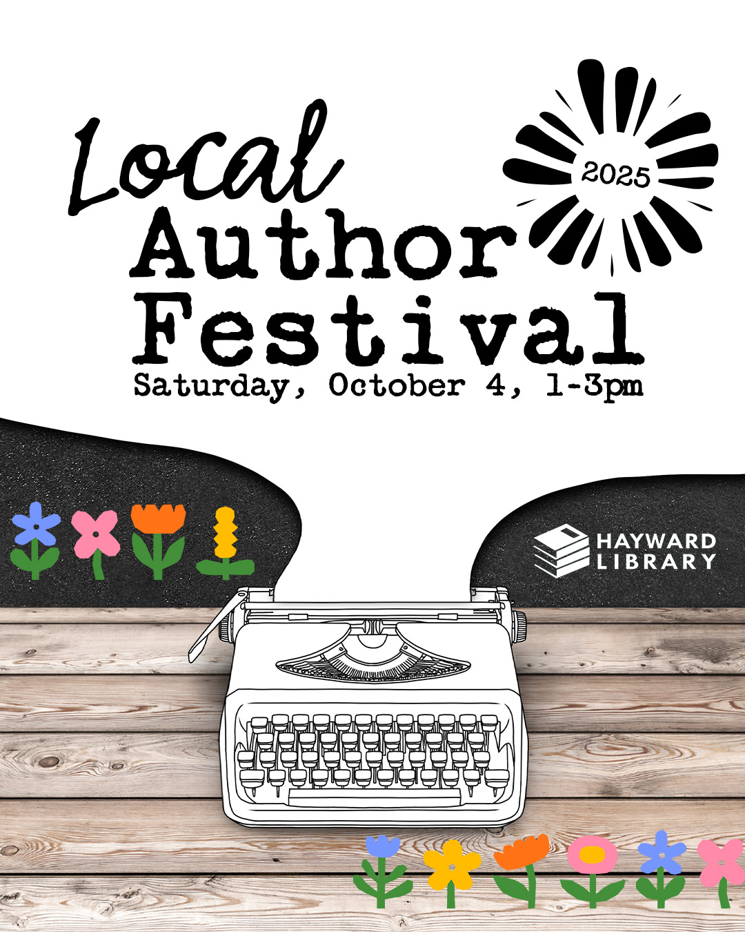 hayward library local authors festival flyer